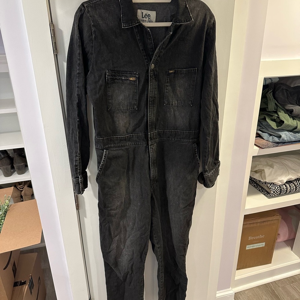Lee Unionall Black Denim Coveralls
